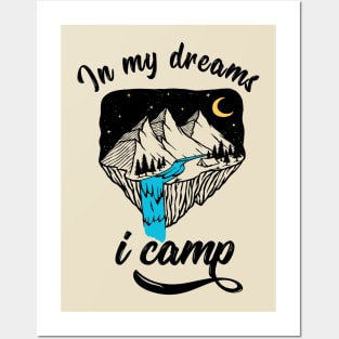 Camping Campfire Camper Nature dream outdoor gift Posters and Art